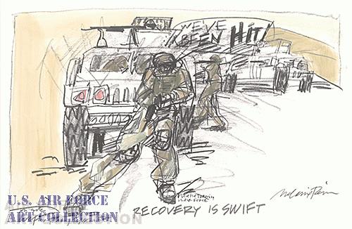 Recovery is swift: We've been hit! Live fire training exercise